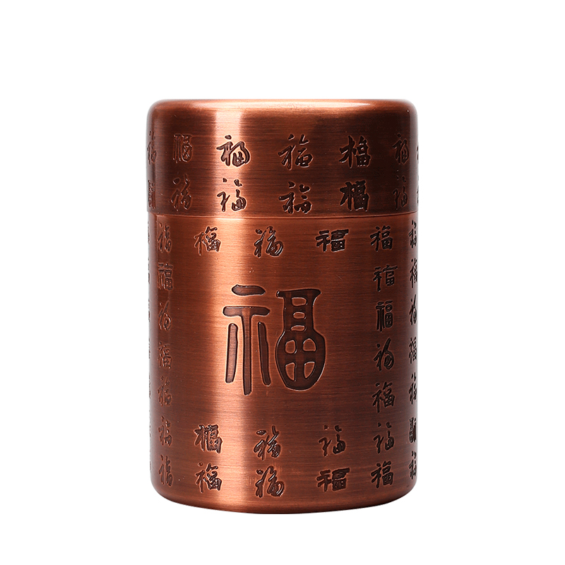 Plain film buford copper trumpet classical copper POTS storage retro metal tea caddy fixings warehouse and tea pot