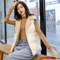 Fashion Lamb hair Vest Women short 2020 new autumn and winter Korean version of lamb wool stitching down cotton vest
