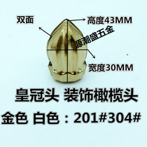 304 door flower decorative accessories stainless steel doors and windows flagpole decorative gun tip stainless steel crown through olive head