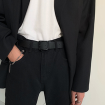 Belt Male Tide Young Man Han Version Retro Jeans Belt Ins 100 lap black pants with male style 2021 new