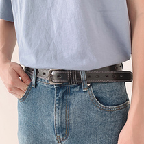 Belt female decoration Korean version of retro Joker simple fashion Men pin buckle ins tide belt with jeans belt