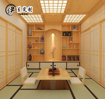 Custom tatami solid wood table and room lifting table rotary table material shop rectangular table