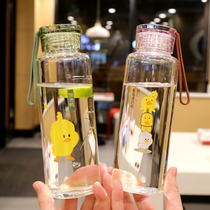 Creative trend single-layer high temperature glass Korean ins wind fresh cute female hand cup Student cup
