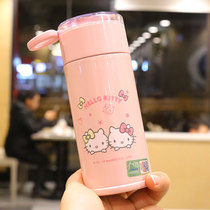 Genuine KT cat thermos cup new cute small cartoon childrens pot water cup creative students portable stainless steel cup