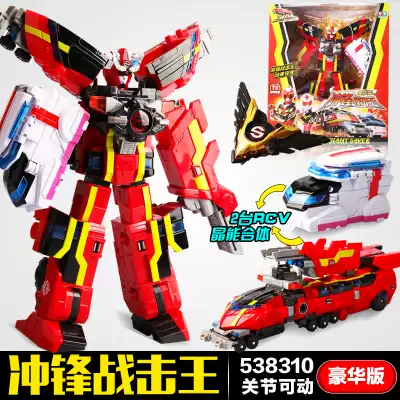 Giant God Battle Team 3 Toy Boy Deformation Robot Super Rescue Team Burst Spin Sky Luxury Charge Fighter King