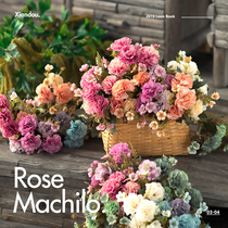 Autumn color carnation simulation flower dried flower single bouquet living room decoration flower Mothers Day bouquet silk flower fake flower decoration