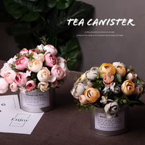 ins Nordic simulation flower fake flower living room potted ornaments home dining table decoration flower arrangement floral arrangement floral flowers