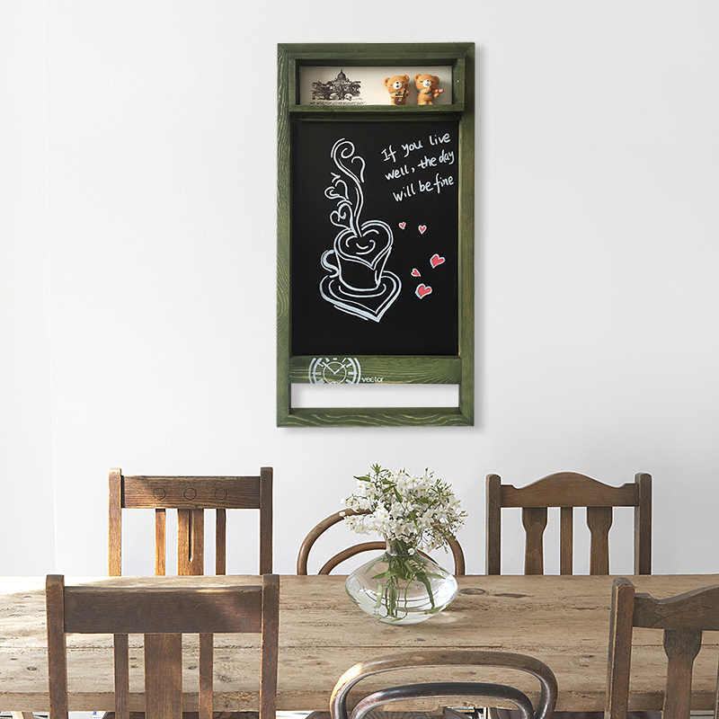 欧悦创意挂式小黑板留言板个性储物装饰酒吧咖啡厅店铺墙壁壁饰产品展示图3