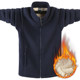 Winter warm men plus velvet plus thick fleece sweater cardigan plus fertilizer large size double velvet men's solid color jacket Winter warm men plus velvet plus thick fleece sweater cardigan plus fertilizer large size double velvet men's solid color jacket