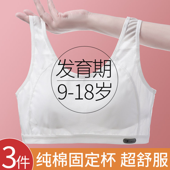 Summer girl bras underwear female junior high school high school student development period big child youth movement second and third phase vest Summer girl bras underwear female junior high school high school student development period big child youth movement second and third phase vest