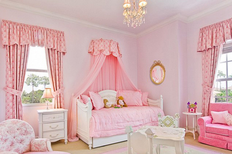 巧用布艺元素,打造梦幻公主房