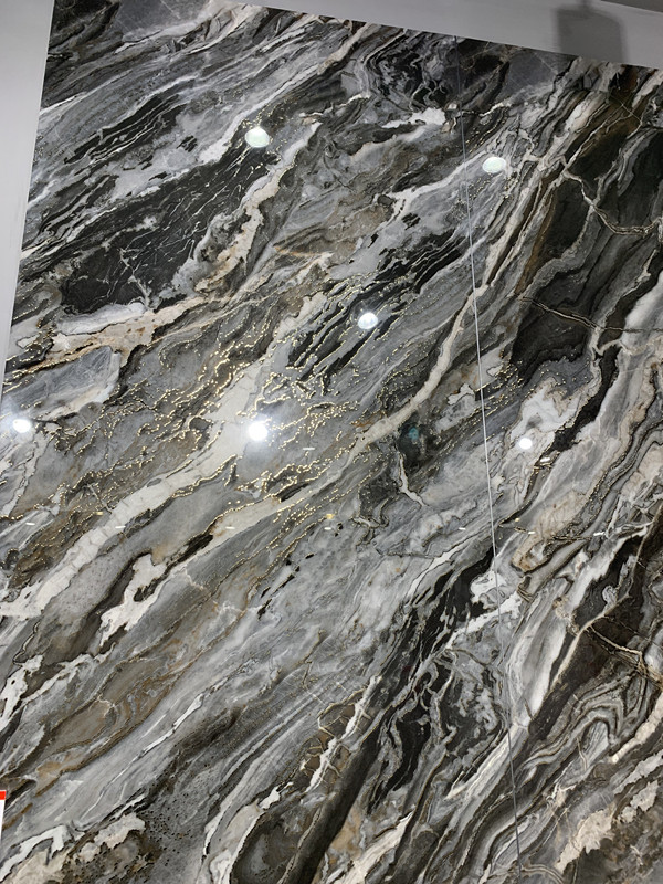 客厅金银线釉连纹瓷砖大板地板砖墙砖背景750x1500大理石通体金丝