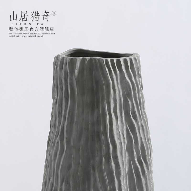 Large ceramic vase furnishing articles sitting room ground morandi home decoration creative arts Nordic dried flower flower arranging flowers