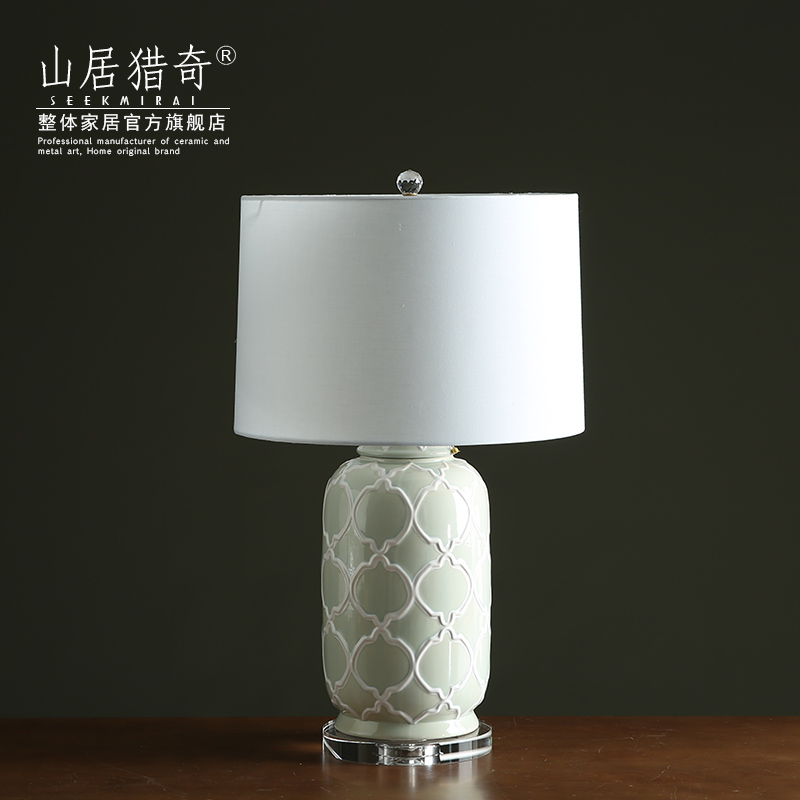 Club example room designer creative lanterns grain ceramic pot sitting room lamp American home furnishing articles