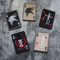 TAD embroidery Velcro chapter last card peach A poker creative badge Trident V vendetta bag sticker