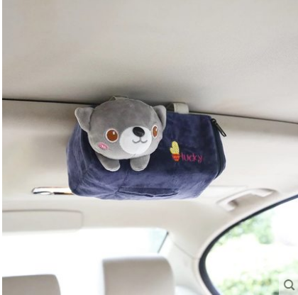 car hanging sun visor tissue box cover car cartoon hanging sunroof tissue box for men and women cute drawers