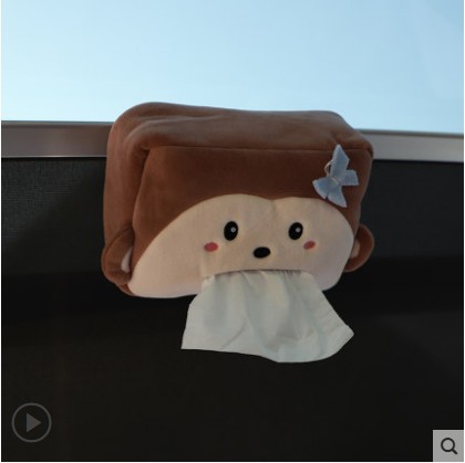 car interior supplies, car tissue box, hygiene creative sun visor, hanging sunroof cartoon paper box