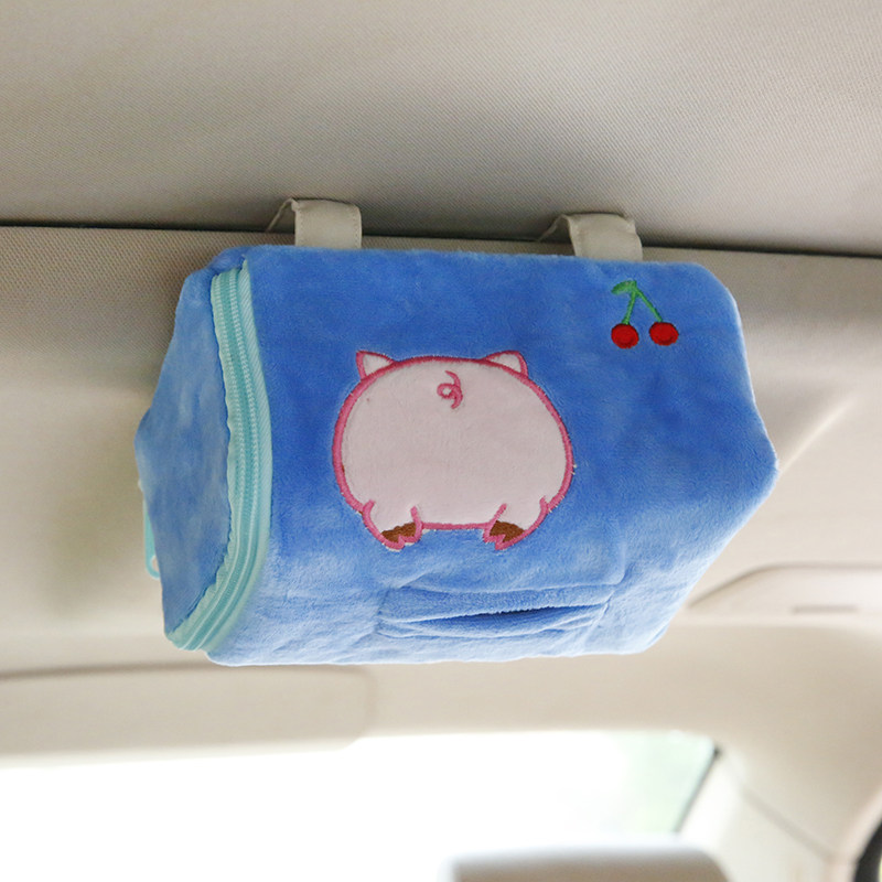 car hanging sun visor tissue box cover car cartoon hanging sunroof tissue box for men and women cute drawers