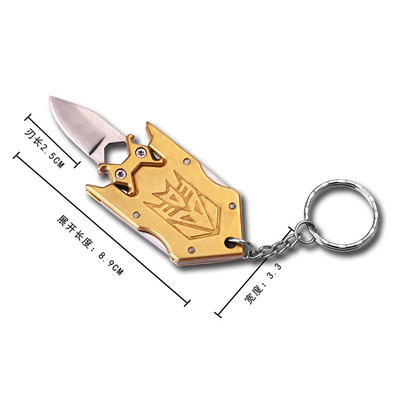 Transformers Vajra knife EDC mini straight knife multifunctional outdoor tritium knife open courier knife folding knife