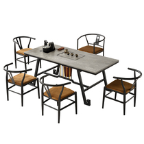 Rock Plate Tea Table Chair Combination Simple Office Tea Desk New Chinese Kongfu Tea Table Tea Table Tea Set Integrated Tea Table