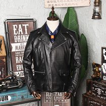 2021 Autumn Winter New leather leather jacket mens coat short sheepskin Harley machine jacket diagonal zipper