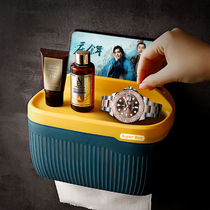 Toilet paper towel box toilet hanging wall type waterproof and free from punching paper box toilet paper box bathroom shelve