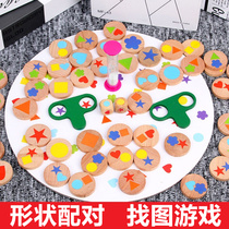 Little Detective Finding Game Brain Fighting Parent-Child Interactive Color Toys Mengshi Puzzle Brain Shape Matching