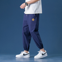 men's cotton linen thin summer harem pants vintage loose pencil pants chinese style linen casual pants