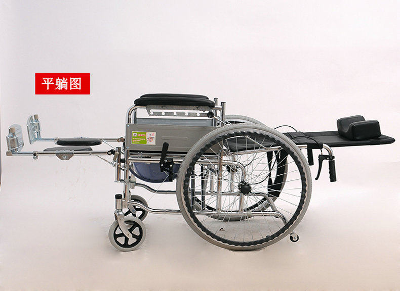 互康轮椅折叠轻便带坐便老人多功能全躺轮椅车老年人残疾人代步车