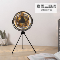 Outdoor Creativity Small Camping Fan Usb Charging Electric Fan Wild Camp With Light Desktop Ultra Silent Tent Ceiling Fan