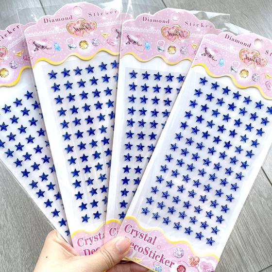 Glittering children's makeup stickers three-dimensional stars five-pointed stars blue color crystal diamond gem baby stickers
Glittering children's makeup stickers three-dimensional stars five-pointed stars blue color crystal diamond gem baby stickers