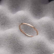 South Korea Japan and South Korea Trendsetter titanium steel plated 18k rose gold ring Female pinky ring simple very fine joints do not fade