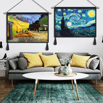 Nordic oil painting tapestry modern simple study fabric hanging painting cloth bedroom bedside sofa background decorative painting