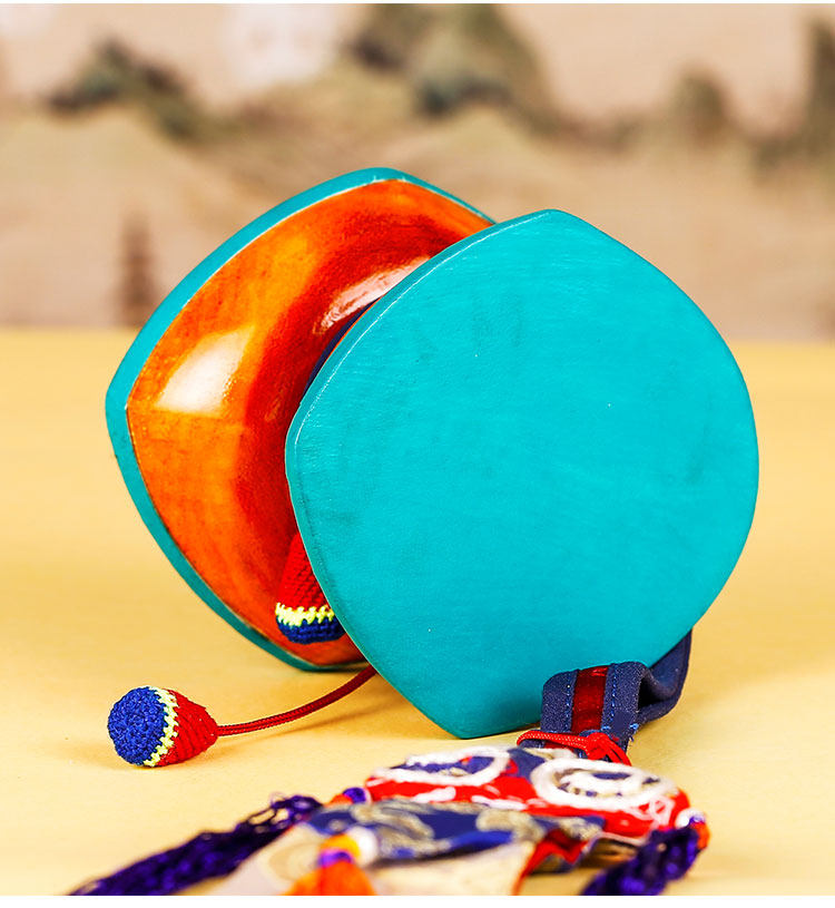 藏传佛教用品尼泊尔手鼓嘎巴拉鼓桑木藏鼓法鼓桑木羊皮手鼓含鼓套