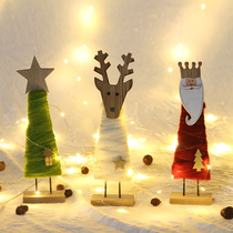 Beckai wool felt small Christmas tree desktop ornaments home Santa Claus doll Christmas decorations pendant