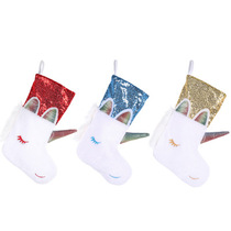 Christmas Decorations Unicorn Christmas Sox High-end Hotel Home Christmas Tree Pendant Adornment Gift Bag Hem