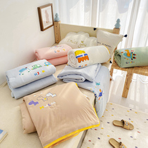 Summer children A kind of soft glutinous knit cotton nursery school baby Summer cool quilts by cartoon childrens machine washable air conditioning thin