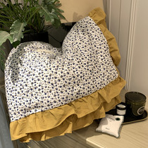 Korean Romantic Lotus Leaf Side Pure Cotton Double Layer Gauze Summer Cool Quilt Full Cotton Double Air Conditioning Thin Soybean Quilt Core