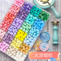 Macarons Color Fire Lacquered Wax Grain Boxed Mixed Pearly Colored Envelope Seal Fire Lacquer Wax Grain Metal Dream Wax Grain