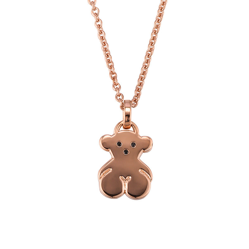 tous桃丝熊 小熊 尖晶石 925银18k镀玫瑰金 项链 415904640_7折现价