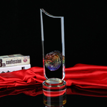 Glazed Resin Trophy Medal Crystal Trophy Custom Metal Pentagram Ceramic Authorisation Card