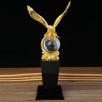 Metal Old Eagle Crystal Trophy Enterprise Elite Medal Customized Industry Excellence Grand Exhibition Macro Picture