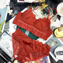 Small-breasted-breasted underwear Female-adjusted bra No steel ring Close Breast Close Sweet Mermaid bra suit up to the top