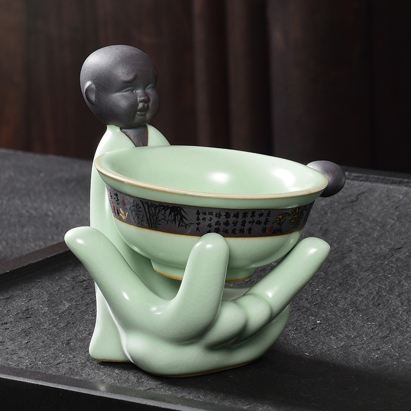 A good laugh, your up ceramic kung fu tea set) household creative elder brother up on zen) filter sets