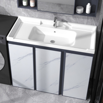Toilet floor type washing table Balcony Washbasin Cabinet Combination Handwashing Terrace Basin ceramic integrated face basin Baths closet