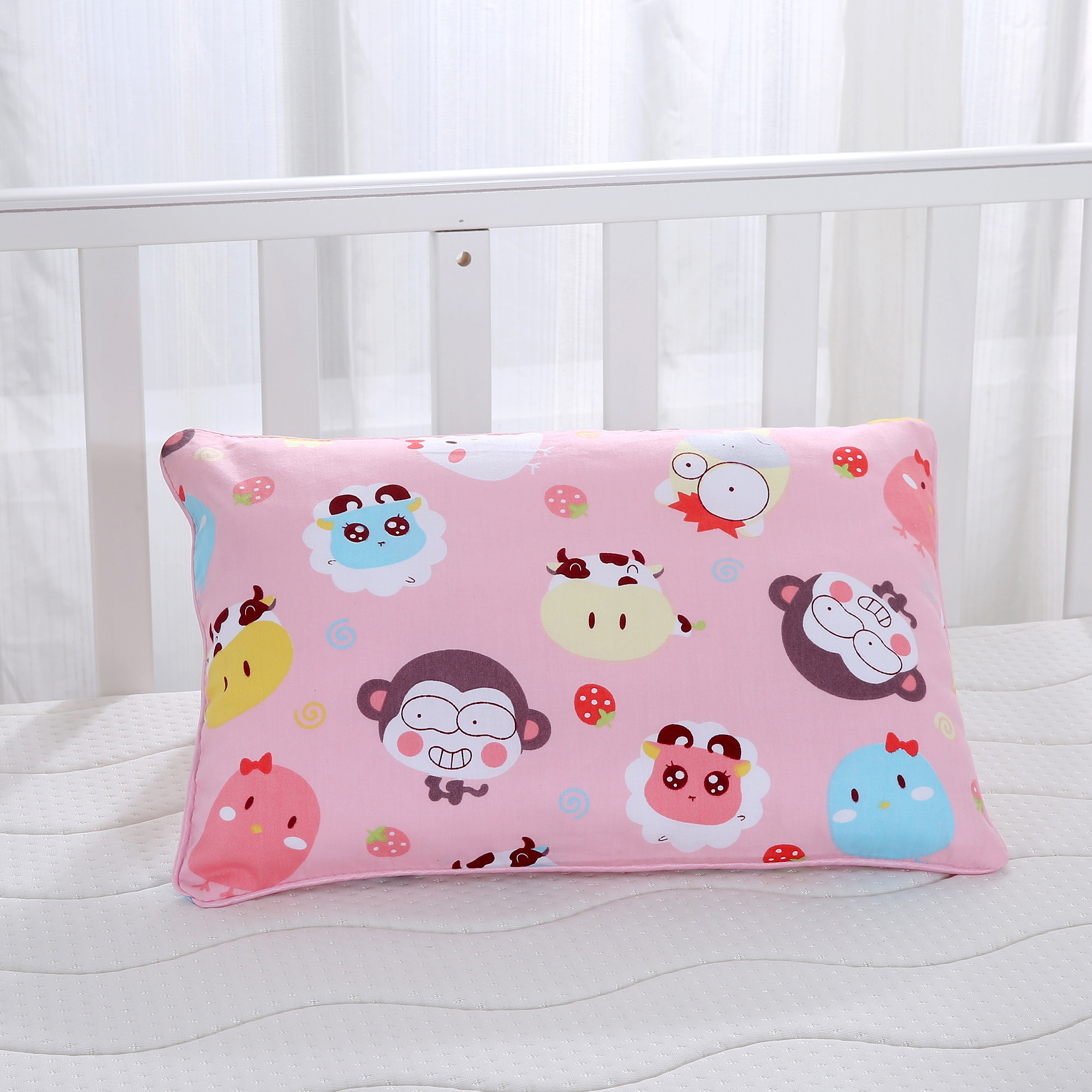 婴儿宝宝儿童枕头卡通 幼儿园防偏头矫正全棉
