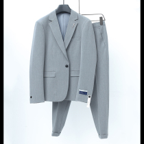 Light luxury new mens fashion casual small suit suit Korean version of the tide brand jacket suit two-piece summer dress