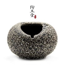 Fashion ceramic ashtray Creative office coffee table Living room windproof personality Retro simple ornaments European Ashtray