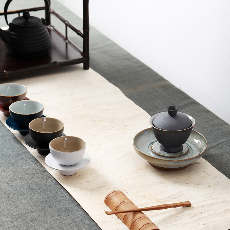 Hong bo acura ceramic tureen kung fu tea bowl three bowl of tureen ceramic teapot teacup flush tank