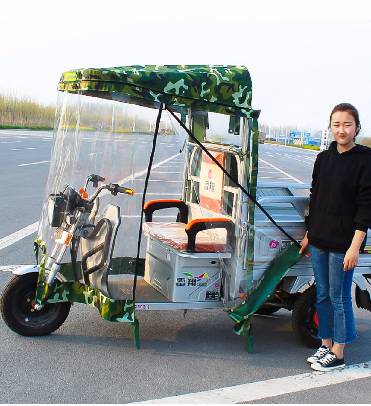 电动三轮车雨棚前车头摩托车篷全封闭防雨篷电瓶三轮车车棚驾驶室